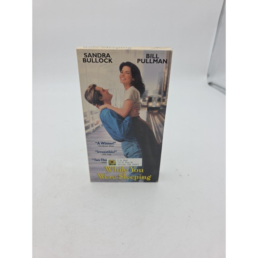 While You Were Sleeping VHS 1995 Video Tape Sandra Bullock Romantic Holiday VTG